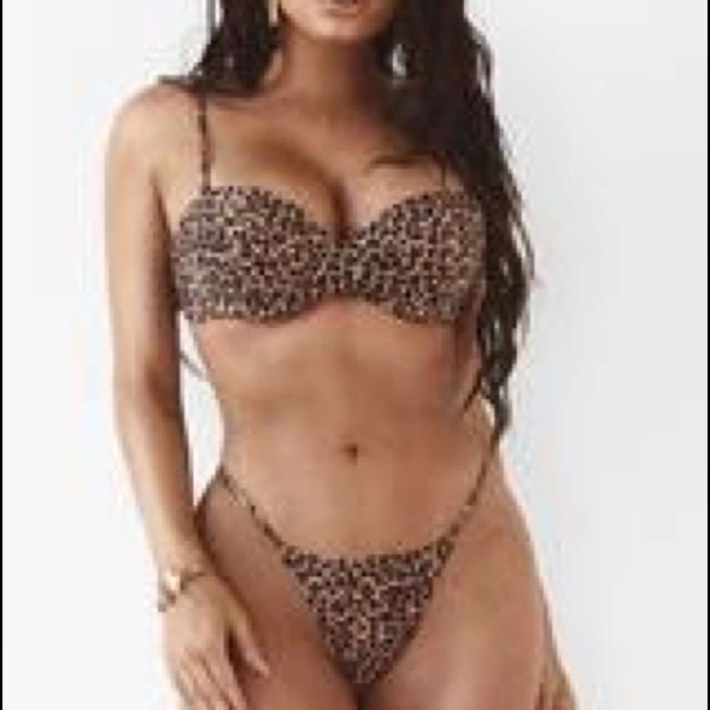 JLUX LABEL Leopard Print Tabita Bikini - Medium